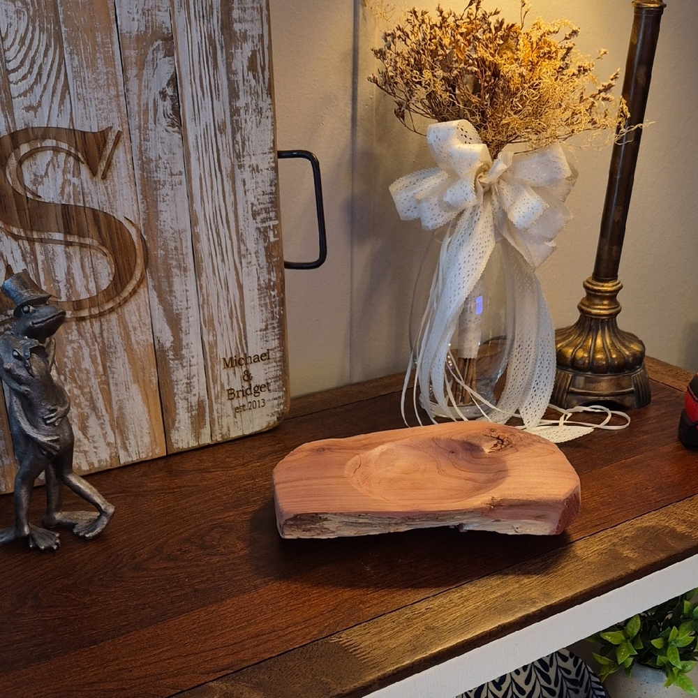 Hand Turned, Hand Crafted, Hand Made Wooden Trinket Tray/Dish